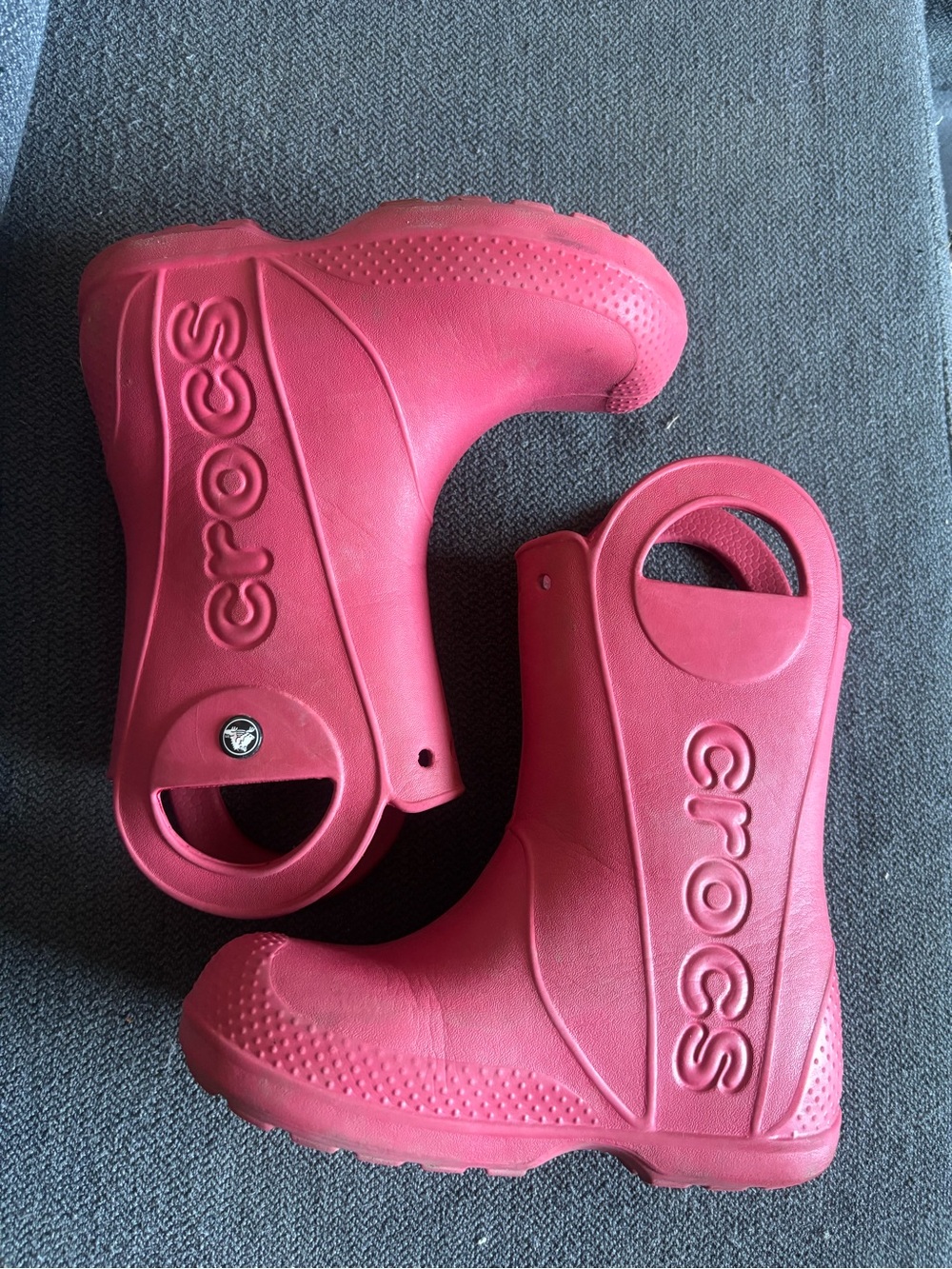Crocs Kids Handle It Pink Rain Boots Youth Size J1